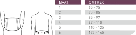 Maat Opmeten Push care Rugbrace